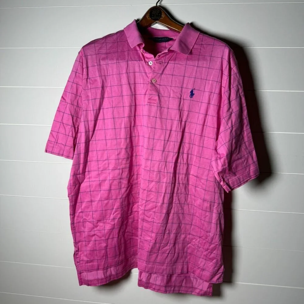 Polo Ralph Lauren Polo Golf Men's Vibrant Pink Polo Short Sleeve Shirt Sz XXL